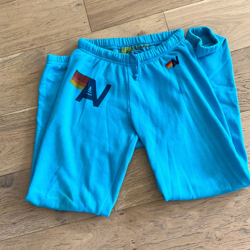 Aviator Nation teal sweatpants